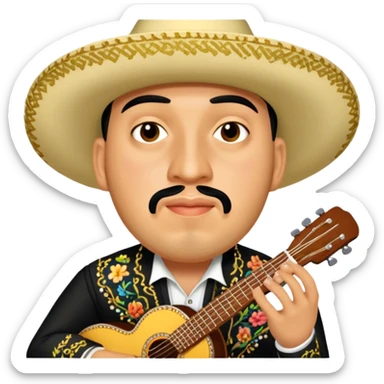 Mariachi Guitarist sticker