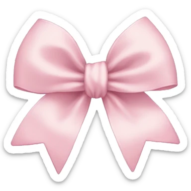light pink bow sticker