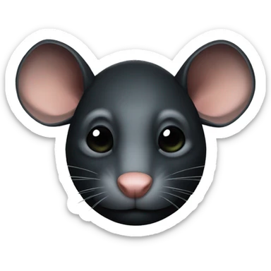 A black rat as a hacker sticker