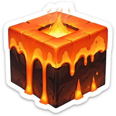 Minecraft block lava sticker