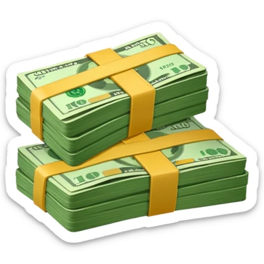 cash pile, make bills rectangular sticker