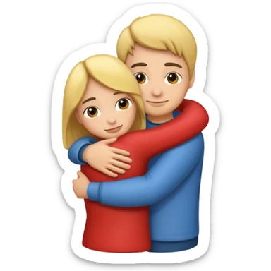 couples hug sticker