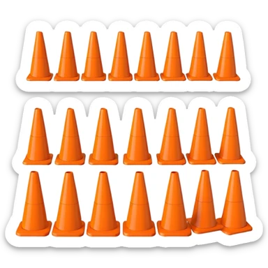 Cone markers
 sticker