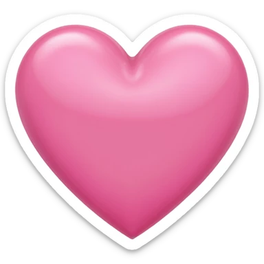 Corazón rosado para todo a la mitad  sticker