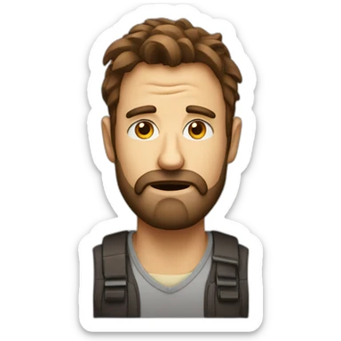 caffeinated stressed unshaven developer sticker