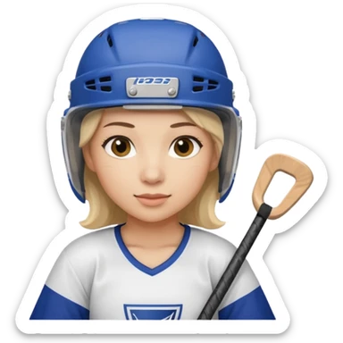 Female Hockey player sticker