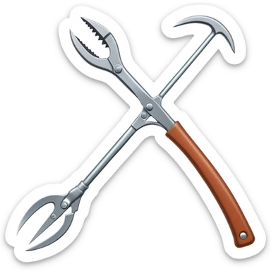 one long-handled pruners sticker