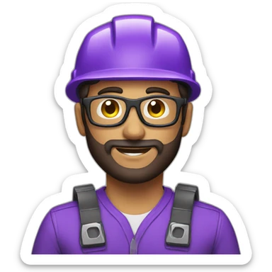 purple gear mechanic sticker