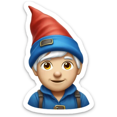 gnome boy with blue hat sticker