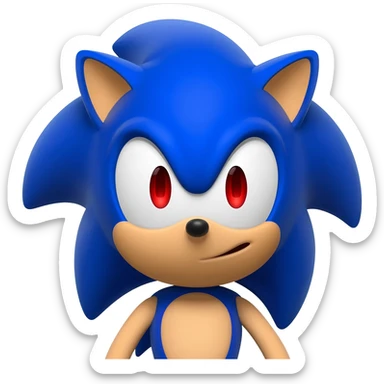 sonic whith bloody eyes sticker