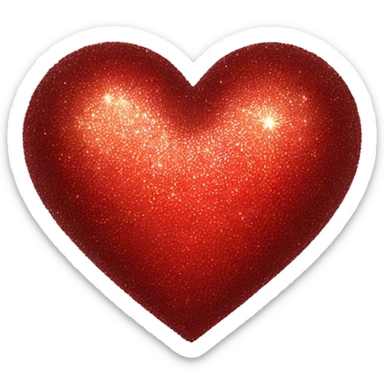 Sparkly red heart  sticker