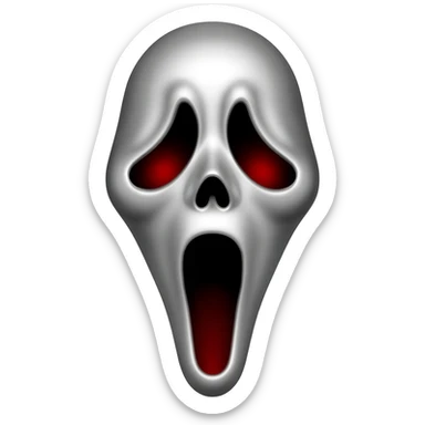 scream mask sticker