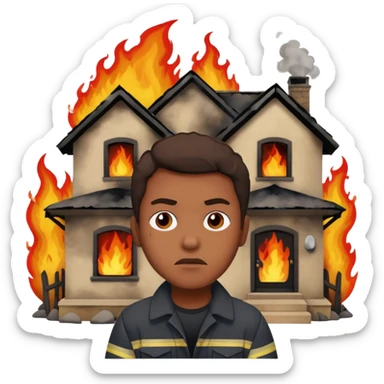 Xavier’s house burning down  sticker