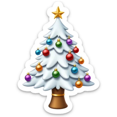  White christmas tree sticker