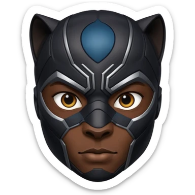 black panther marvel superhero headshot sticker