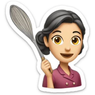 woman holding whisk sticker
