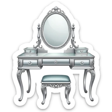 silver DRESSING TABLE sticker