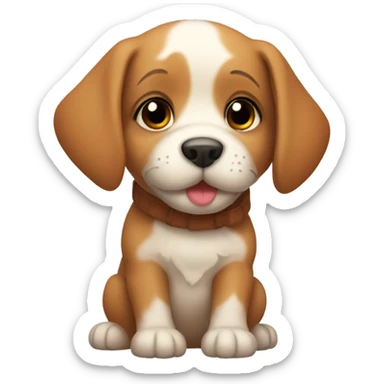 Puppy with autumn theme  sticker