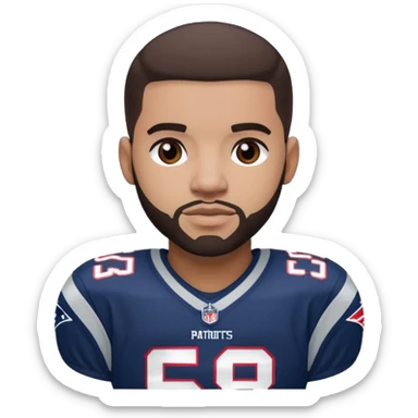 Drake Maye in patriots uniform sticker