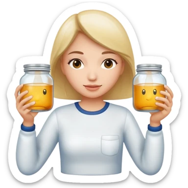  womanPeople Holding Jar sticker