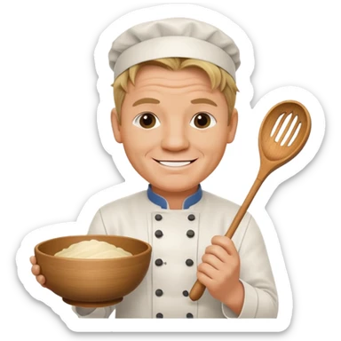 gordon ramsay chef holding whisk and bowl sticker