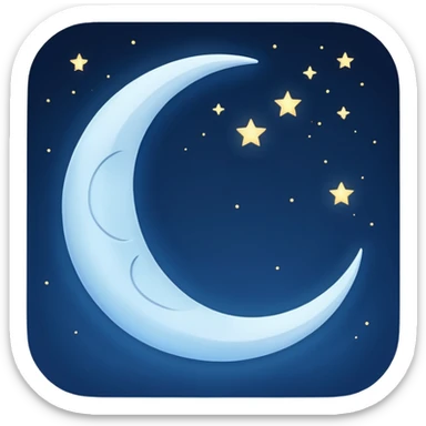 Genarate me a emoji of Dark mode moon like we got in our phones  sticker