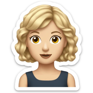 taylor swift with a tiny little girl with blonde hair sticker