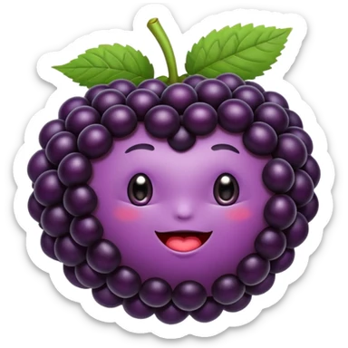 Black berry fruit with butt cheeks sticker