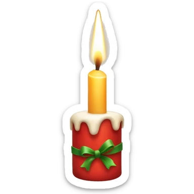 christmas candle sticker