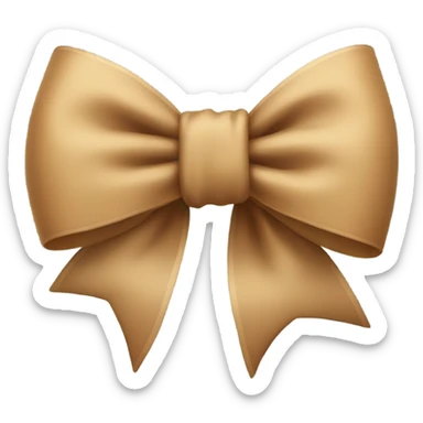 Light Brown bow  sticker