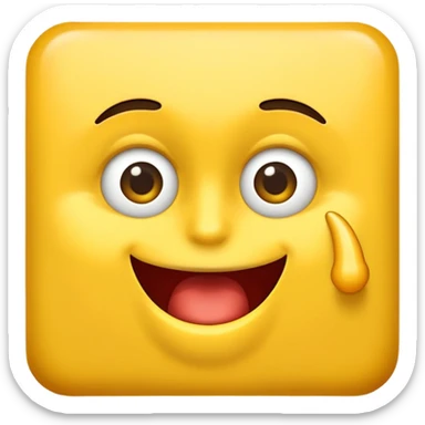 Un emoji qui a une tête jaune avec des yeux fermés et une bouche un peu ouverte avec un doigt dedans (un seul droit uniquement) (un peu en mode drague) sticker
