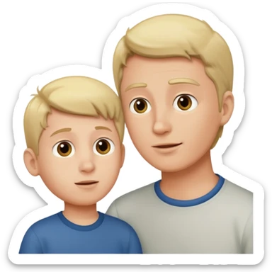 hijo habalndo con padre sticker