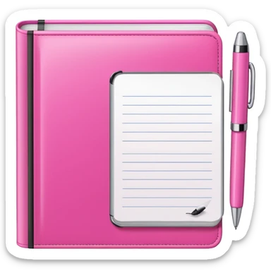 big  pink book and note pen add on it the word BUSY sticker