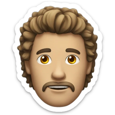 scary man with bear and nor hair sticker