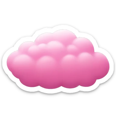 Pink cloud sticker