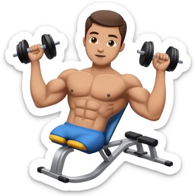guy incline chest fly exercise sticker