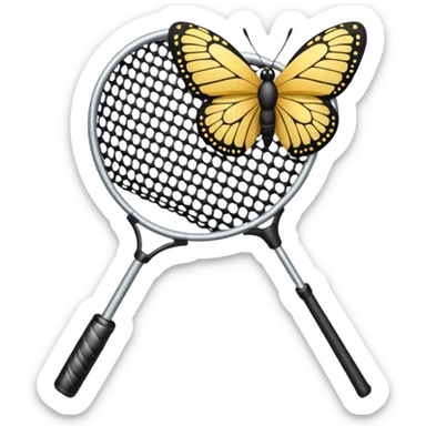a telescopic butterfly net sticker