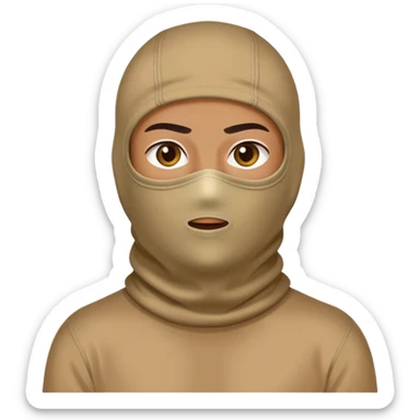 🤫 with balaclava sticker