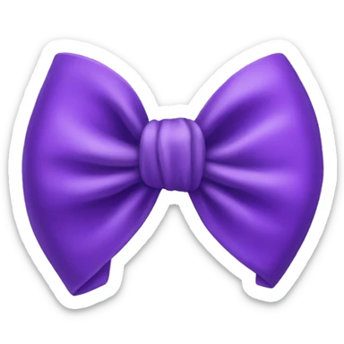 Purple bow sticker