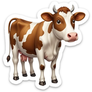 Cow showing sticker