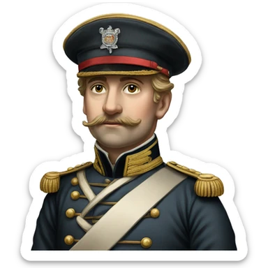 British Officer xix century sticker