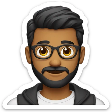 stylish sri lankan 25 year old with a beard sticker