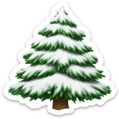 a Christmas tree covered with snow  sticker