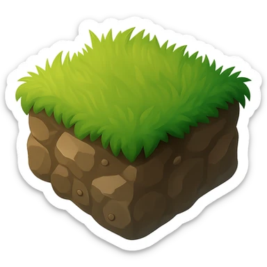 make the ground a bit greyish brown and make it on a transparent background sticker