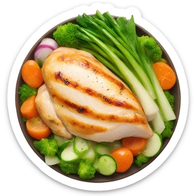 Chicken Breast with Spring Vegetables sticker