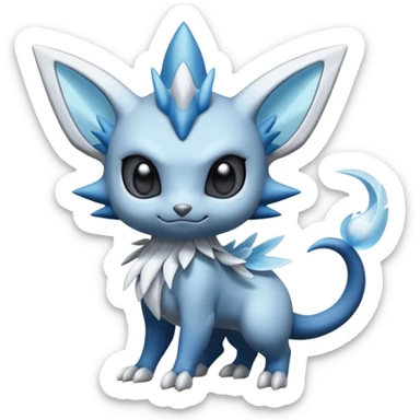 Elemental dark dusky mechanical frosty fairy-like fantasy epic rare Glalie-Sneasel-Togetic-Pokémon-Fakémon-hybrid-creature sticker
