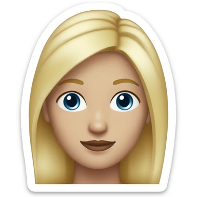 32 year old woman blonde hair blue eyes  sticker