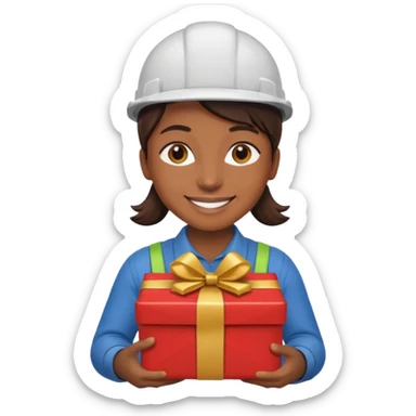 gift with an worker sticker