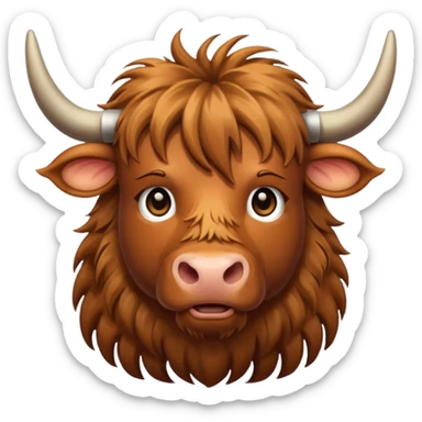 highland cow sticker