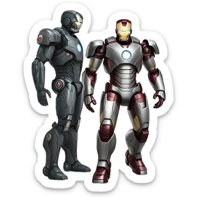 War machine and iron man sticker